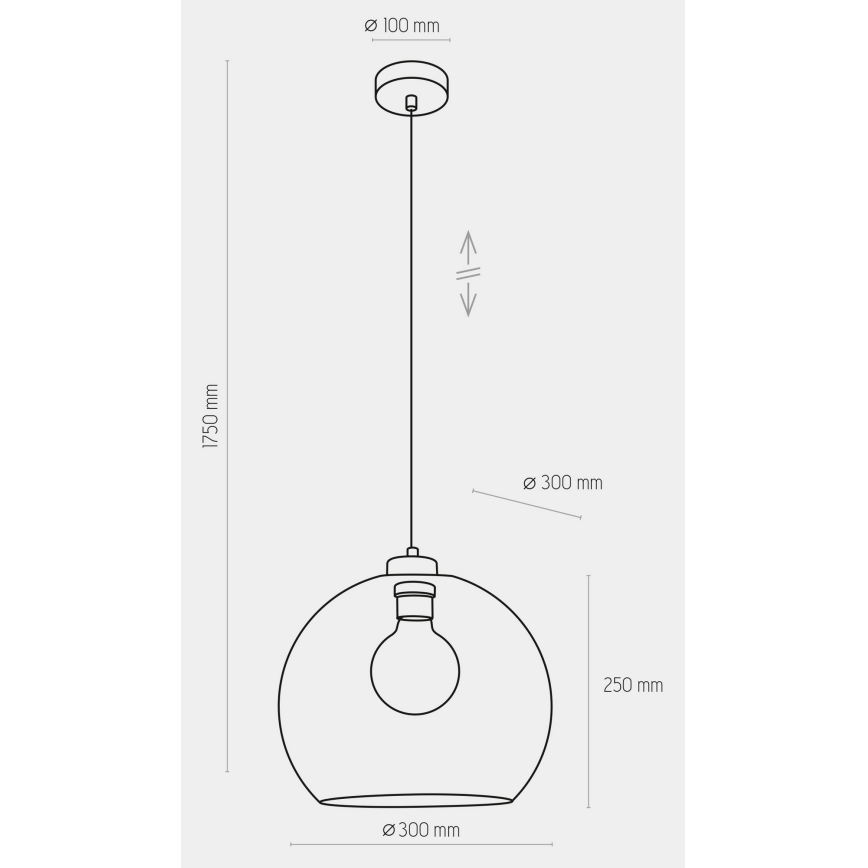 Chandelier on a string CUBUS 1xE27/60W/230V
