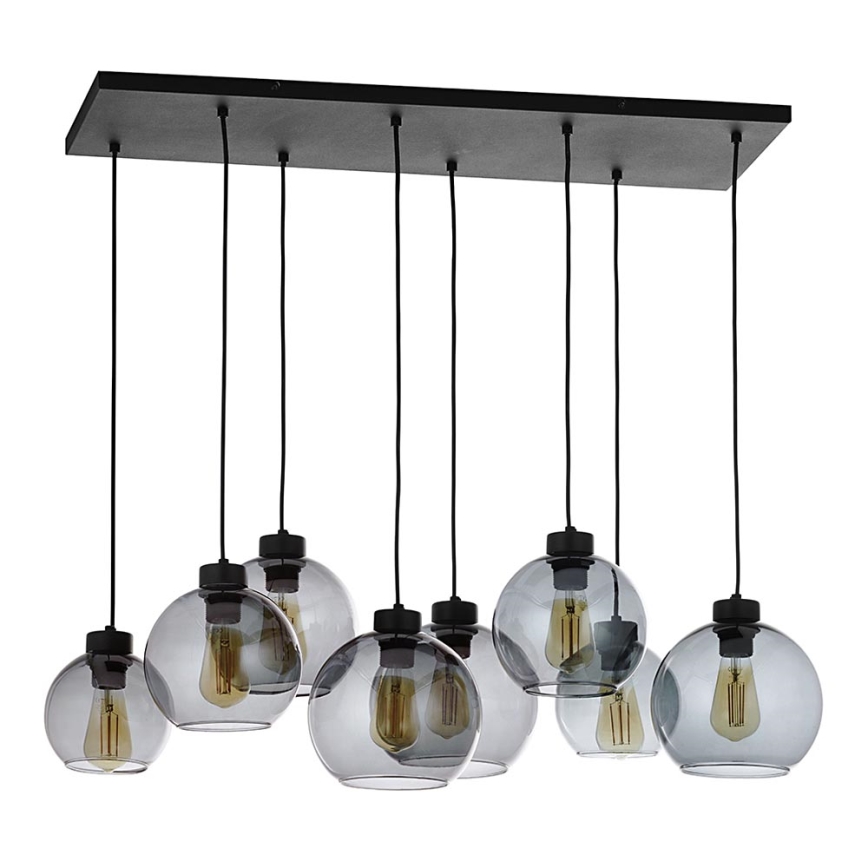 Chandelier on a string CUBUS 8xE27/60W/230V black