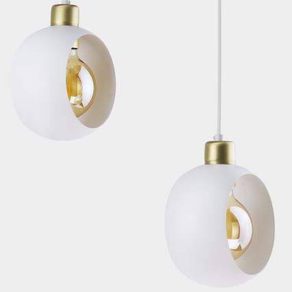 Chandelier on a string CYKLOP 3xE27/60W/230V white