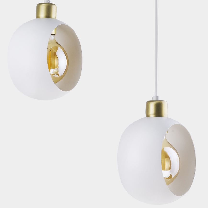 Chandelier on a string CYKLOP 3xE27/60W/230V white