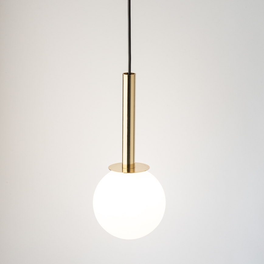 Chandelier on a string DAISY 1xG9/12W/230V d. 14 cm gold/black/white