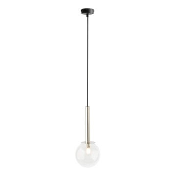 Chandelier on a string DAISY 1xG9/12W/230V d. 14 cm shiny chrome/black/clear