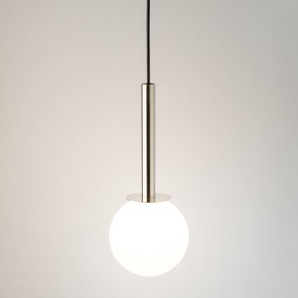 Chandelier on a string DAISY 1xG9/12W/230V d. 14 cm shiny chrome/black/white
