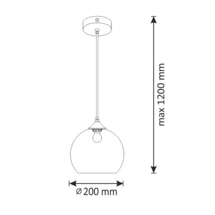 Chandelier on a string DAMAR 1xE27/20W/230V