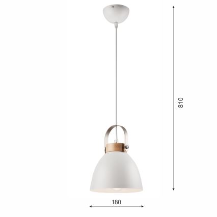Chandelier on a string DANIELLE 1xE27/60W/230V beech - FSC certified