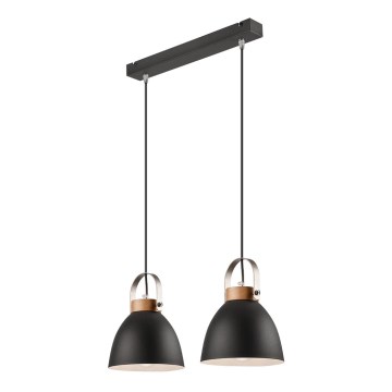Chandelier on a string DANIELLE 2xE27/60W/230V beech - FSC certified