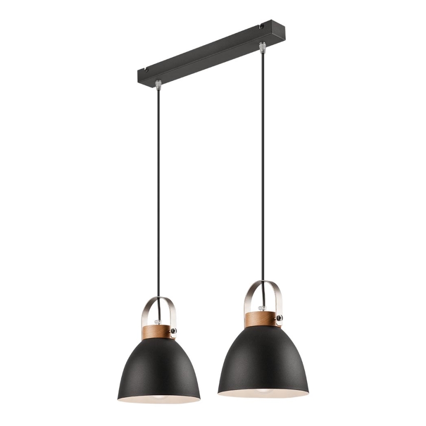 Chandelier on a string DANIELLE 2xE27/60W/230V beech - FSC certified