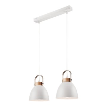 Chandelier on a string DANIELLE 2xE27/60W/230V beech - FSC certified