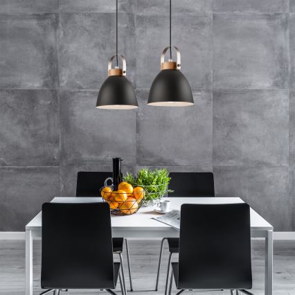 Chandelier on a string DANIELLE 2xE27/60W/230V beech - FSC certified