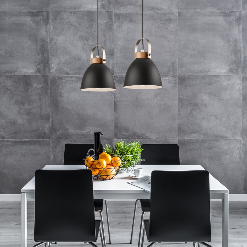 Chandelier on a string DANIELLE 2xE27/60W/230V beech - FSC certified