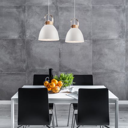 Chandelier on a string DANIELLE 2xE27/60W/230V beech - FSC certified