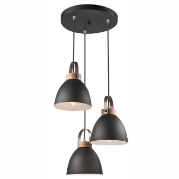 Chandelier on a string DANIELLE 3xE27/60W/230V beech - FSC certified