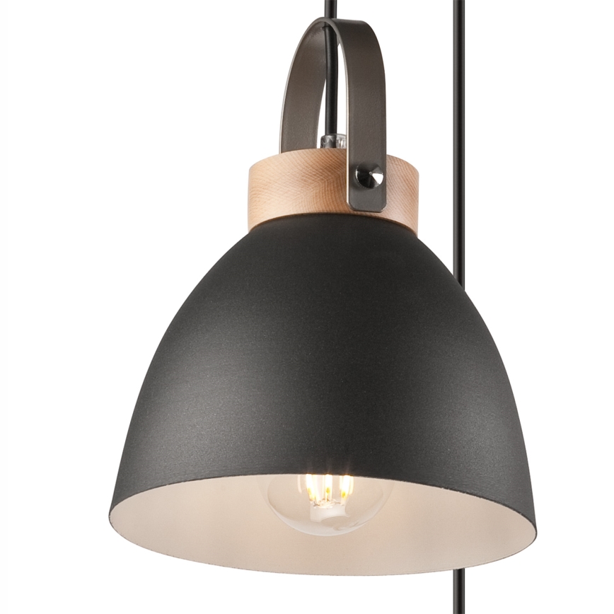 Chandelier on a string DANIELLE 3xE27/60W/230V beech - FSC certified
