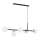 Chandelier on a string DANSA 5xE14/10W/230V black/gold