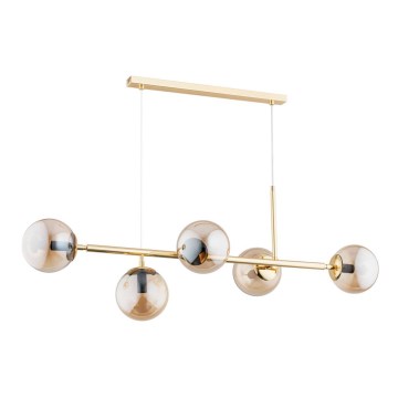 Chandelier on a string DANSA 5xE14/10W/230V gold