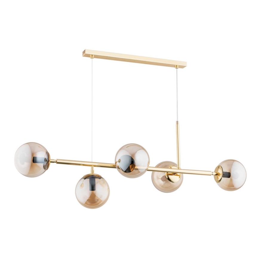Chandelier on a string DANSA 5xE14/10W/230V gold