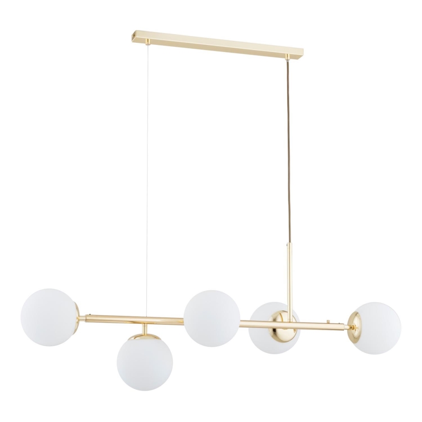 Chandelier on a string DANSA 5xE14/10W/230V gold