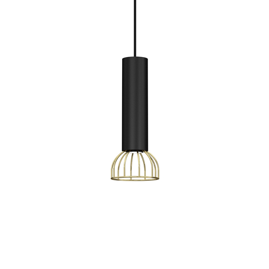 Chandelier on a string DANTE 1xGU10/25W/230V black/gold