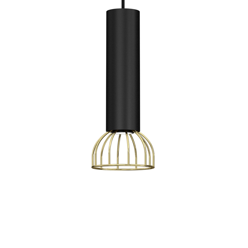 Chandelier on a string DANTE 1xGU10/25W/230V black/gold