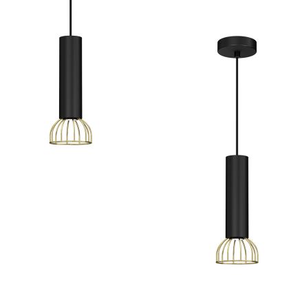 Chandelier on a string DANTE 1xGU10/25W/230V black/gold