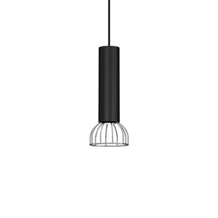 Chandelier on a string DANTE 1xGU10/25W/230V black/shiny chrome
