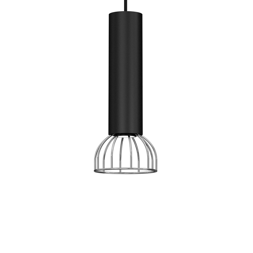 Chandelier on a string DANTE 1xGU10/25W/230V black/shiny chrome