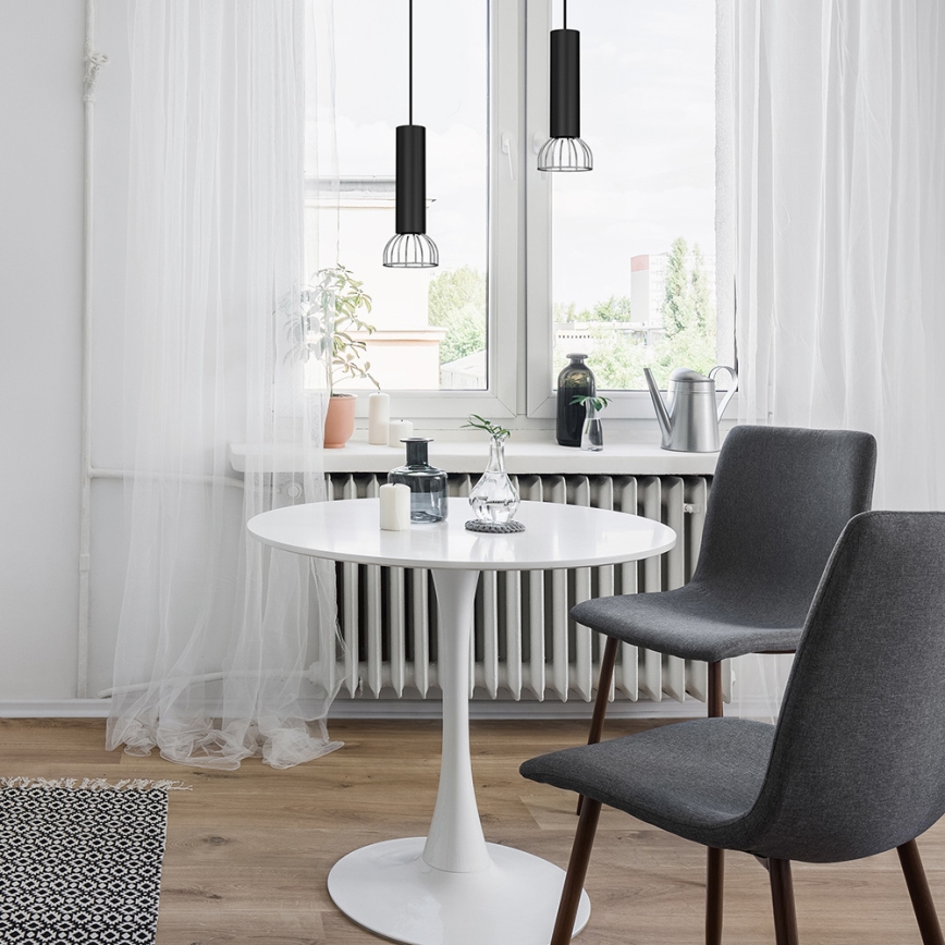 Chandelier on a string DANTE 1xGU10/25W/230V black/shiny chrome
