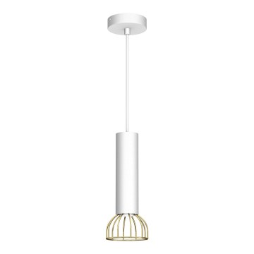 Chandelier on a string DANTE 1xGU10/25W/230V white/gold