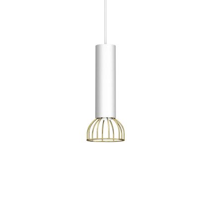 Chandelier on a string DANTE 1xGU10/25W/230V white/gold