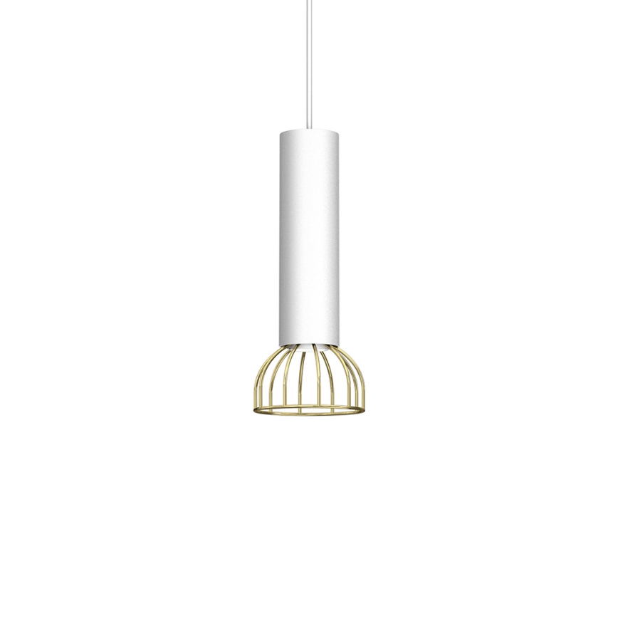 Chandelier on a string DANTE 1xGU10/25W/230V white/gold