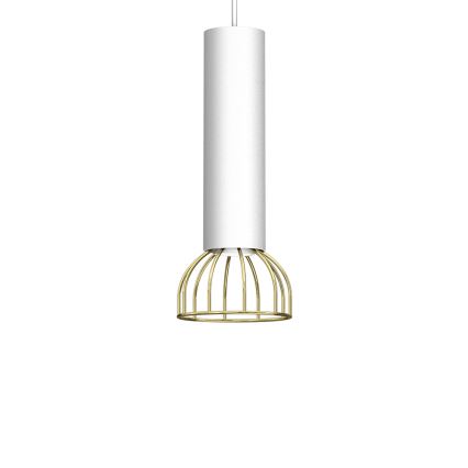 Chandelier on a string DANTE 1xGU10/25W/230V white/gold