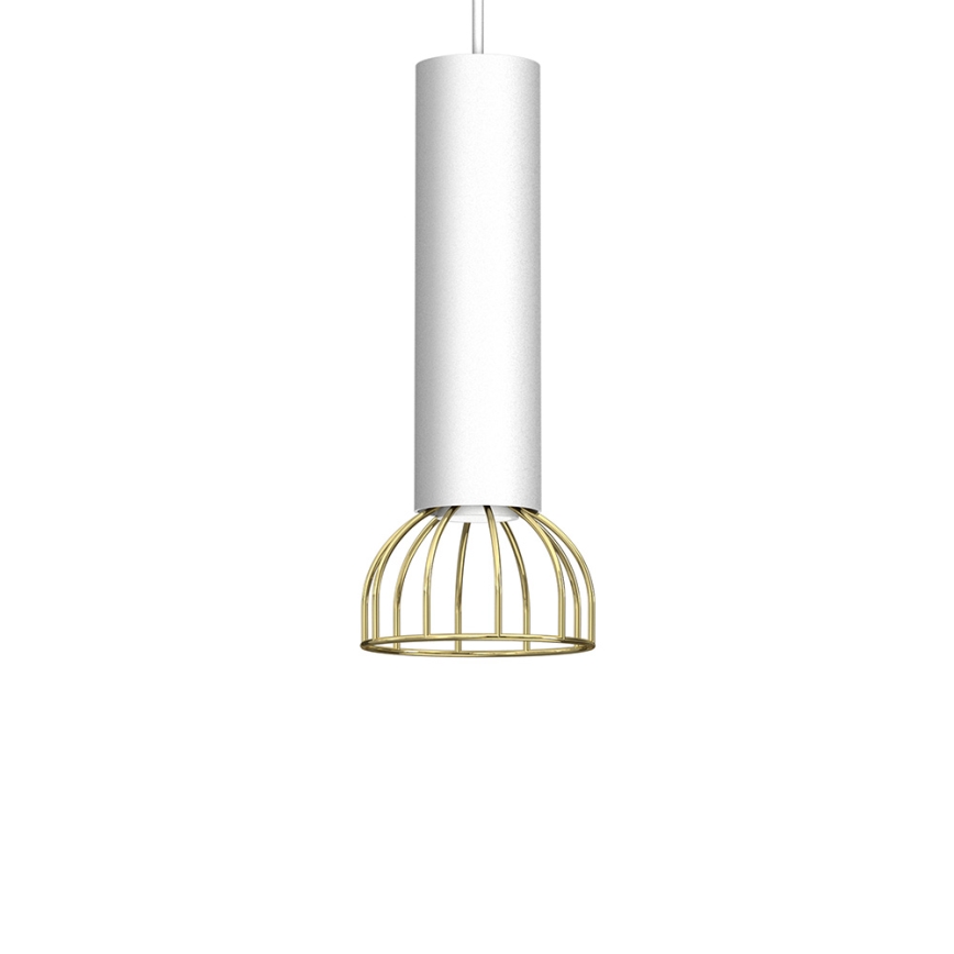 Chandelier on a string DANTE 1xGU10/25W/230V white/gold