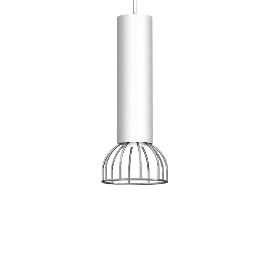 Chandelier on a string DANTE 1xGU10/25W/230V white/shiny chrome