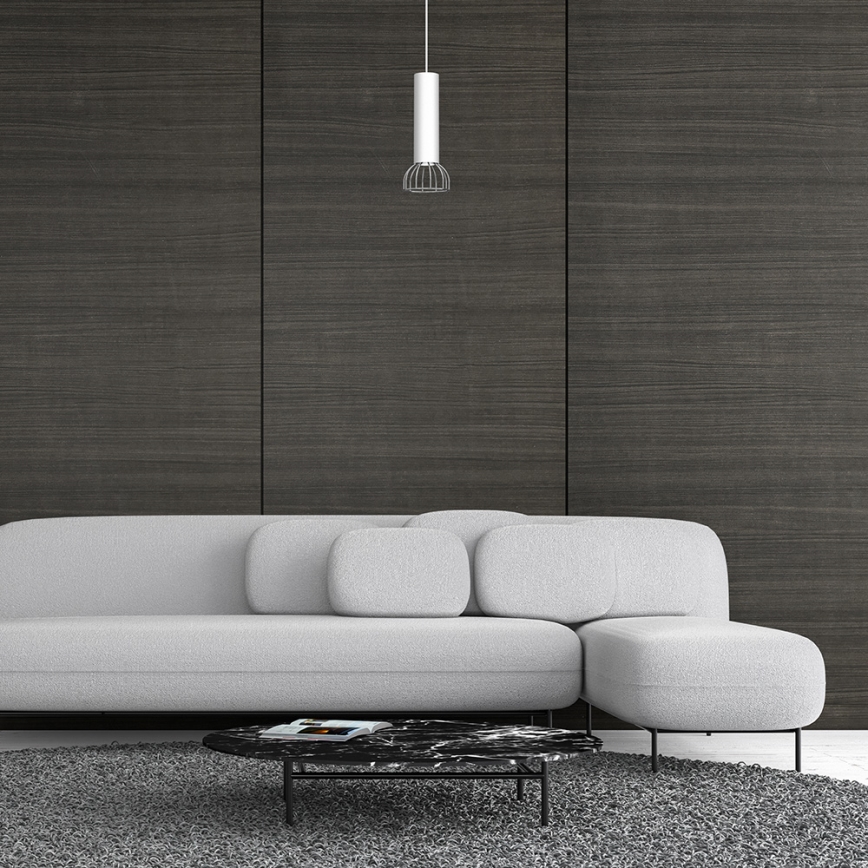Chandelier on a string DANTE 1xGU10/25W/230V white/shiny chrome