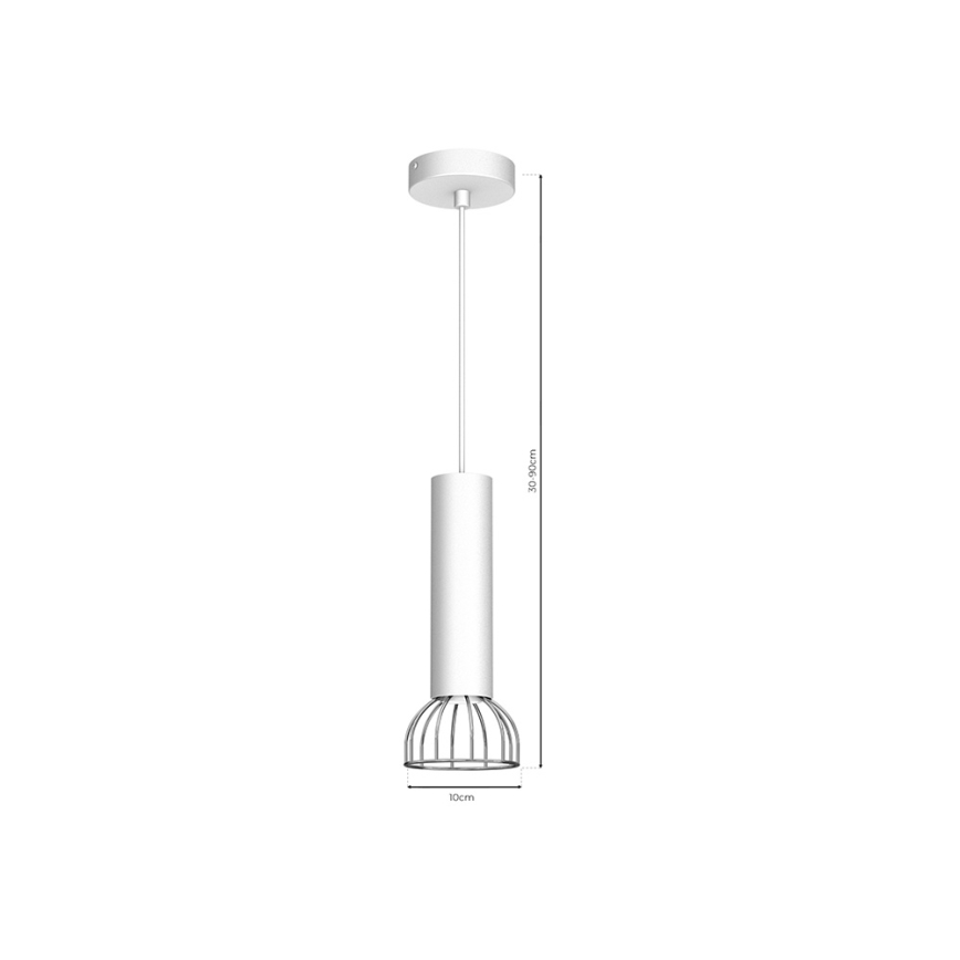 Chandelier on a string DANTE 1xGU10/25W/230V white/shiny chrome