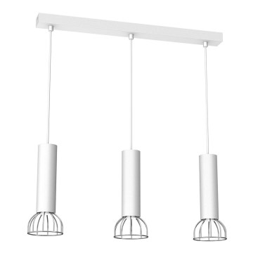 Chandelier on a string DANTE 3xGU10/25W/230V white/shiny chrome