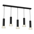 Chandelier on a string DANTE 5xGU10/25W/230V black/gold