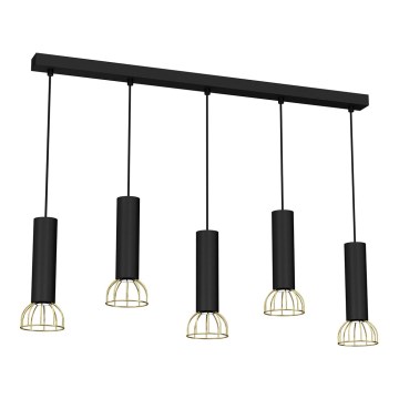 Chandelier on a string DANTE 5xGU10/25W/230V black/gold