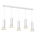 Chandelier on a string DANTE 5xGU10/25W/230V white/gold