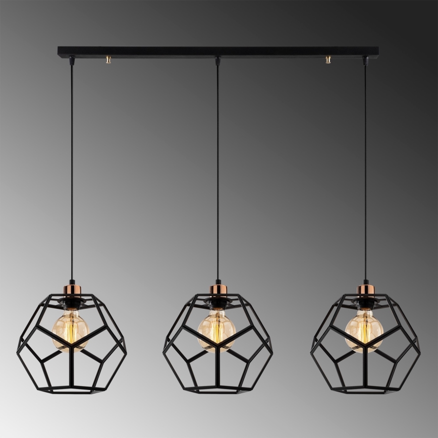 Chandelier on a string DEGIRMEN 3xE27/100W/230V