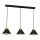 Chandelier on a string DEMET 3xE27/60W/230V black/golden
