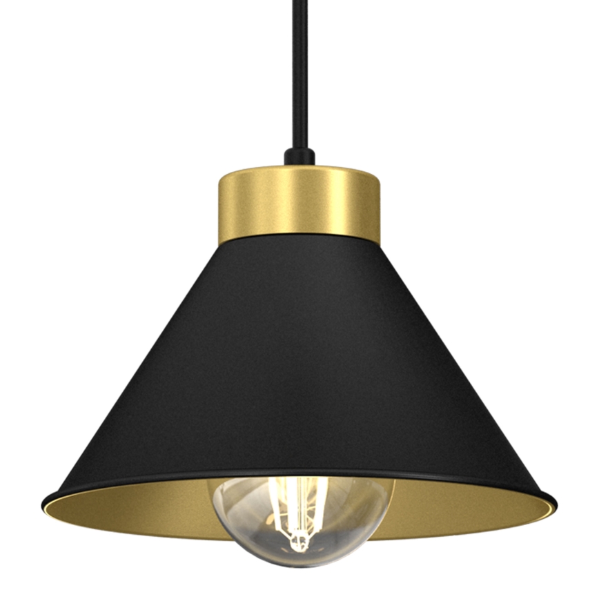 Chandelier on a string DEMET 3xE27/60W/230V black/golden