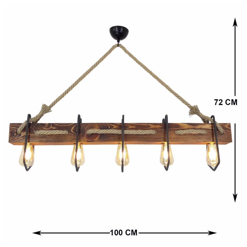 Chandelier on a string DEMIR 5xE27/40W/230V