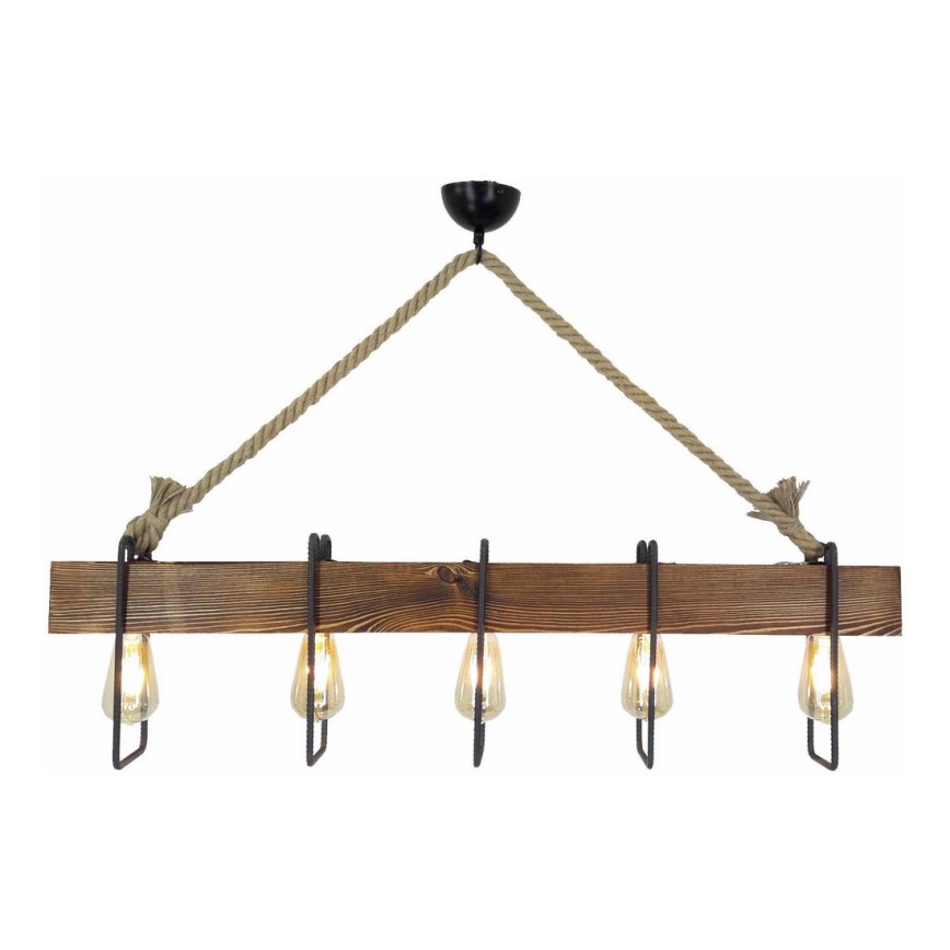 Chandelier on a string DEMIR 5xE27/40W/230V pine