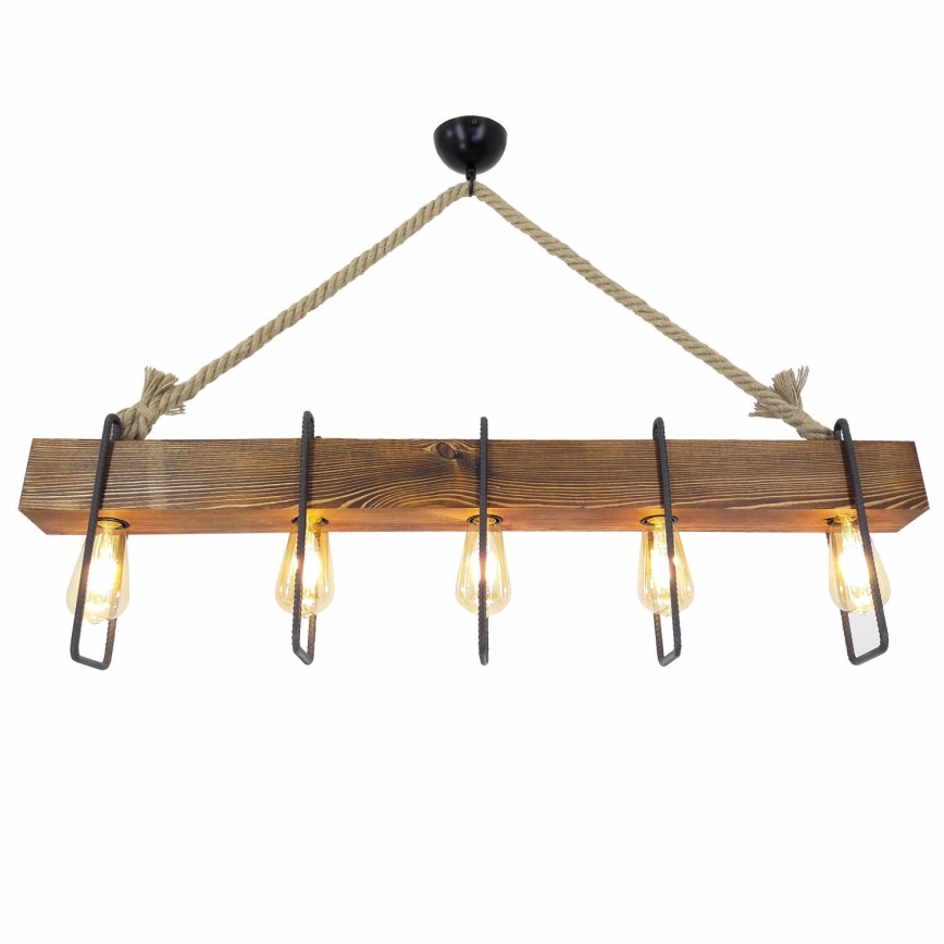 Chandelier on a string DEMIR 5xE27/40W/230V pine