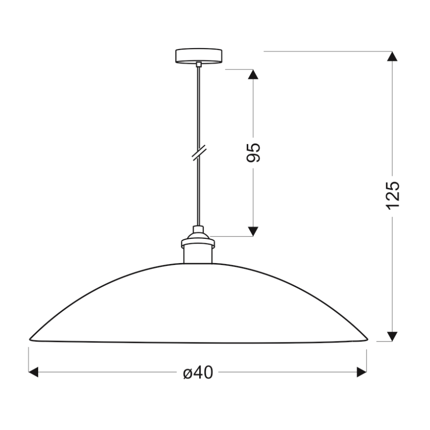 Chandelier on a string DEXTER 1xE27/60W/230V