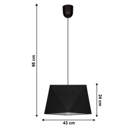 Chandelier on a string DIAMENT 1xE27/60W/230V black