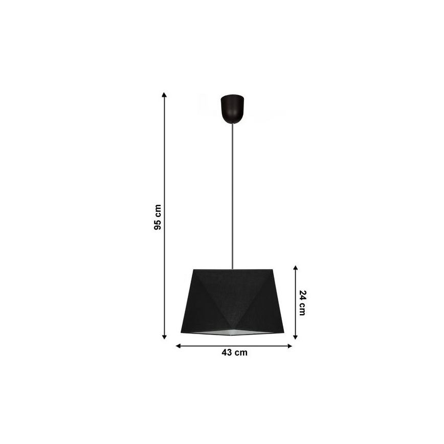 Chandelier on a string DIAMENT 1xE27/60W/230V black