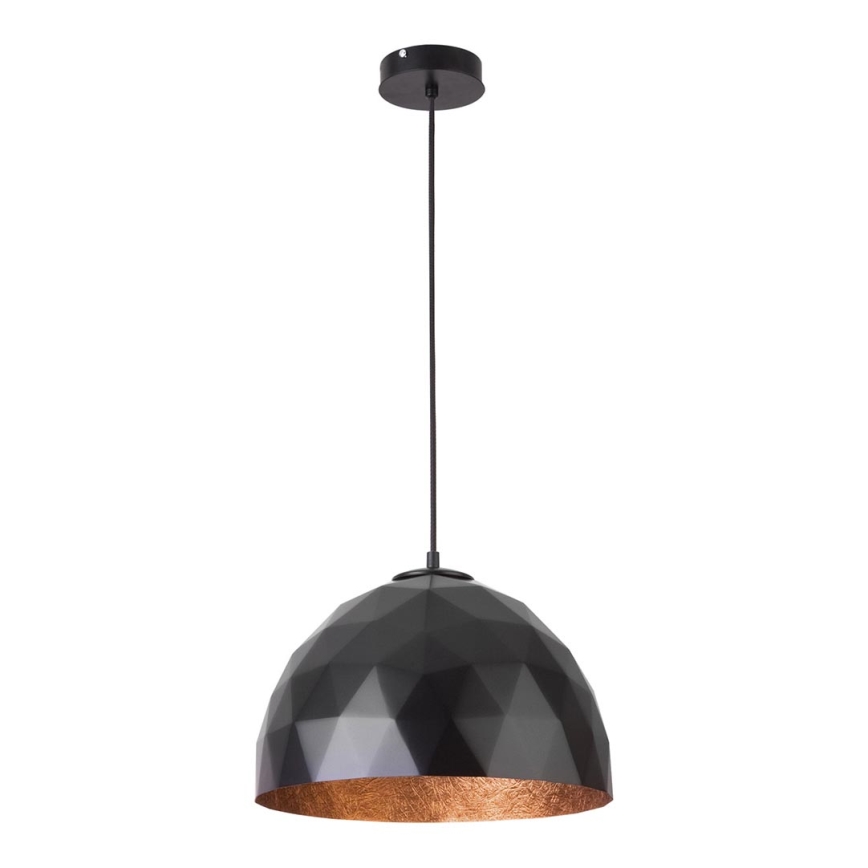 Chandelier on a string DIAMENT 1xE27/60W/230V d. 35 cm black/copper