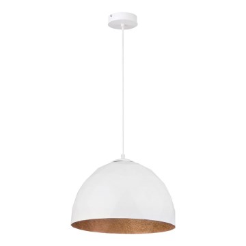 Chandelier on a string DIAMENT 1xE27/60W/230V d. 35 cm white/copper
